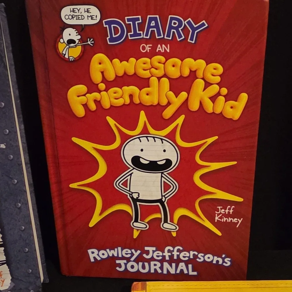 5 books Diary of a Wimpy Kid by Jeff Kinney Hardcover Humorous Stories.